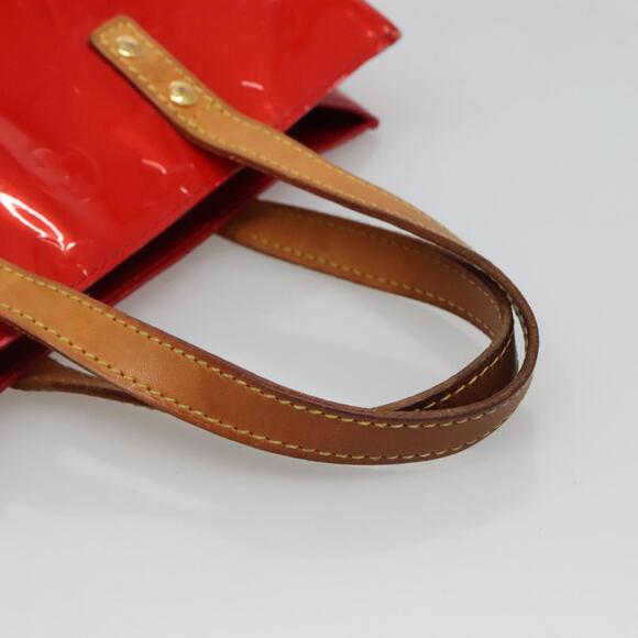LOUIS VUITTON Monogram Vernis Reade PM Hand Bag Red Rouge M91088 - Picture 7 of 12